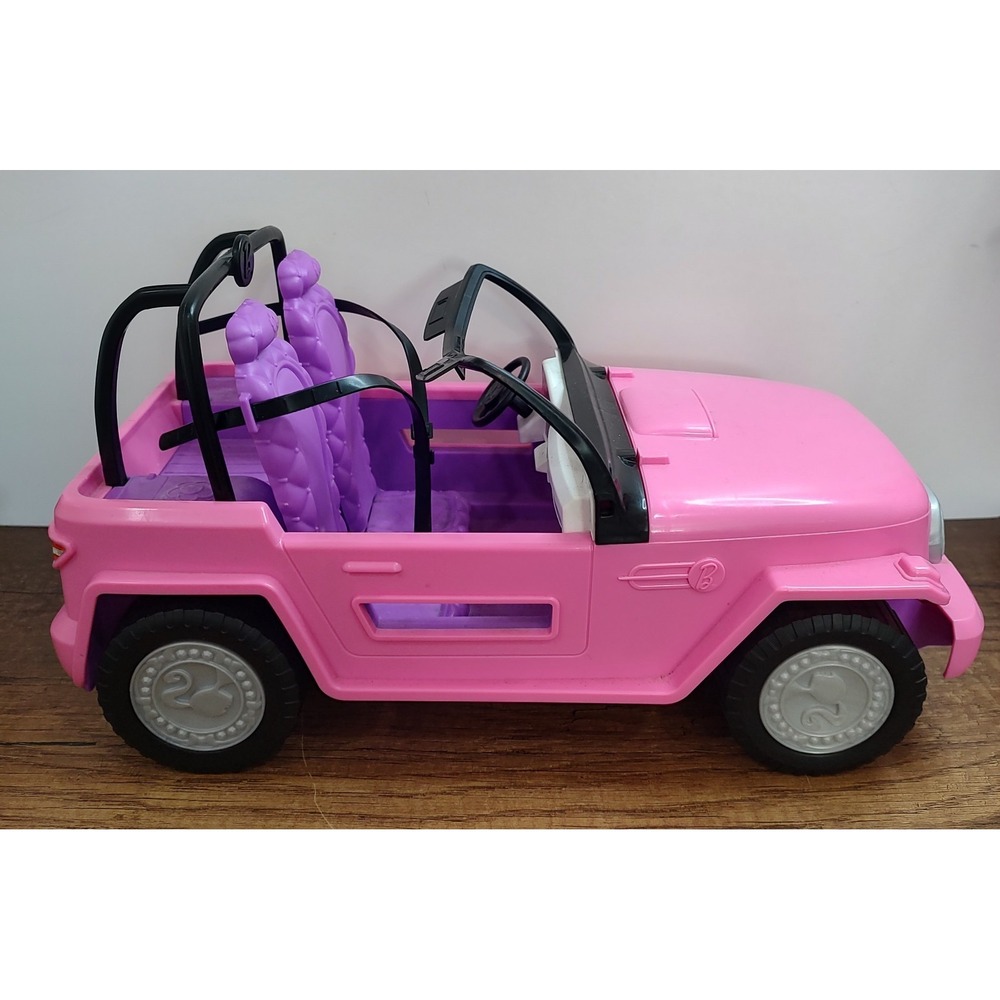 Mattel 2012 BARBIE Doll 1/6 Pink & Purple Jeep Beach Party Cruiser Vehicle
